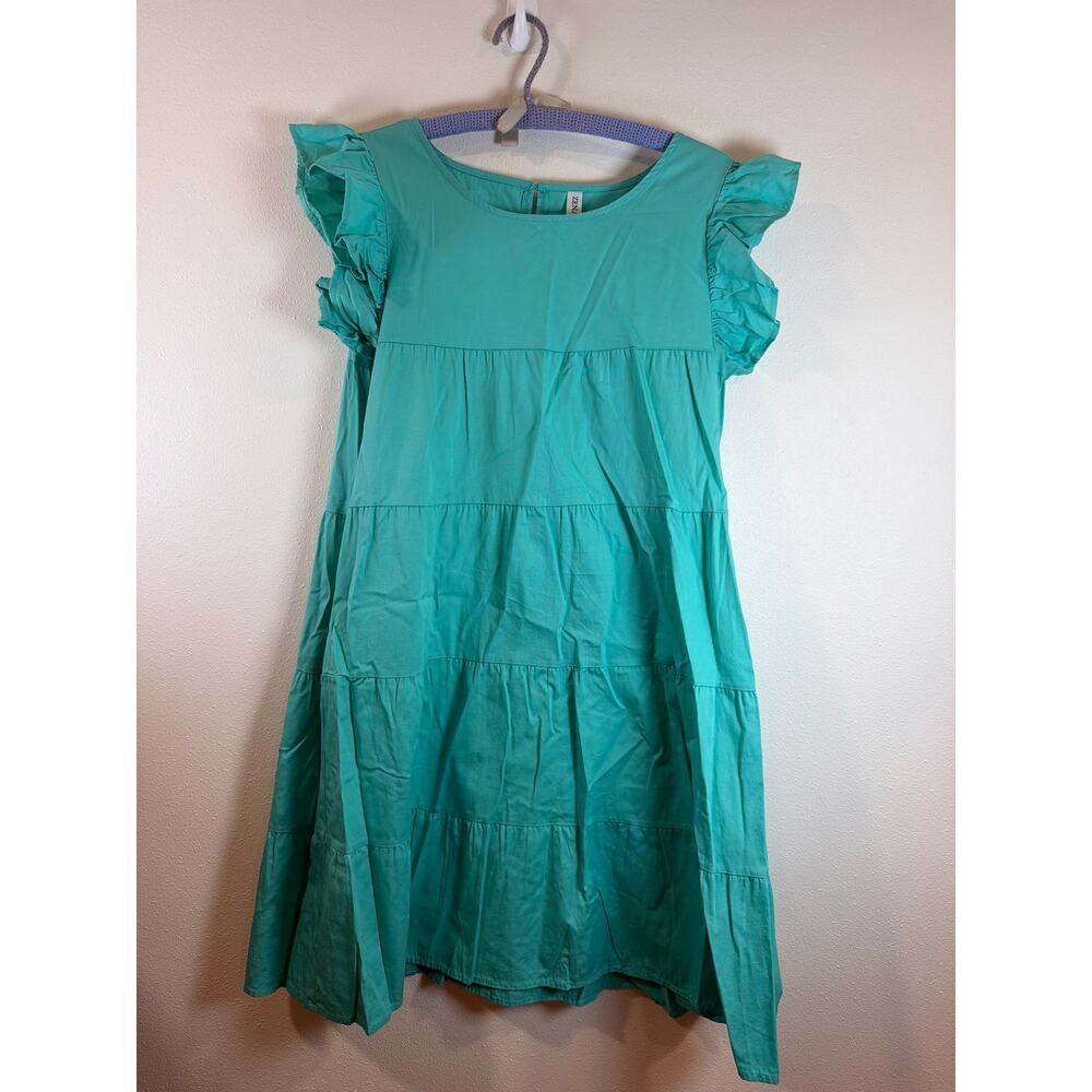 Turquoise, lightweight and knee length  summer dress